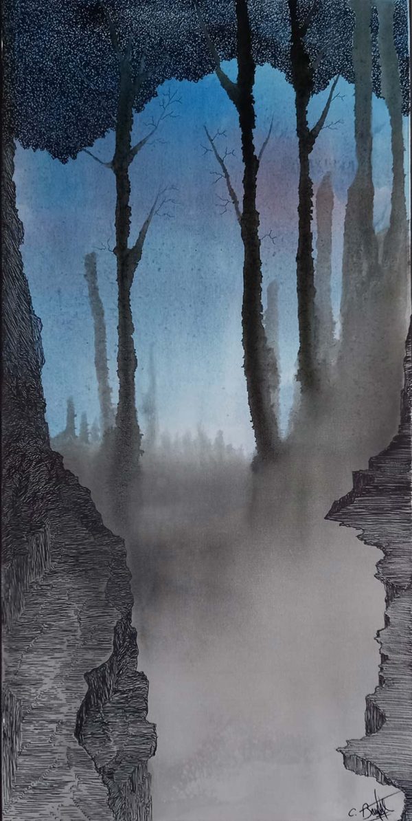 Vente en ligne de l'œuvre intitulée "Brume matinale" réalisée par l'artiste contemporaine Baylet Catherine.