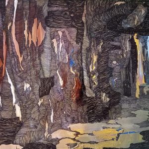 Vente en ligne de l'œuvre intitulée "Grotte" réalisée par l'artiste contemporaine Baylet Catherine.